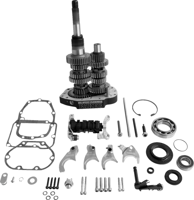 BAKER DRIVETRAIN 6-Speed Gear Set - Harley-Davidson '98-'00 - Black OD6-401S-03