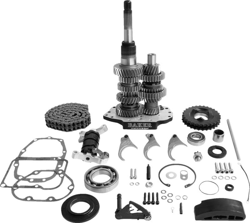 BAKER DRIVETRAIN Direct Drive Gear Set - 6-Speed - Harley-Davidson '90-'97 - Black DD6-411L-03 - PartsOutlet.com.au
