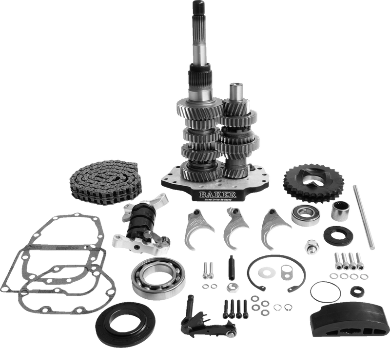 BAKER DRIVETRAIN Direct Drive Gear Set - 6-Speed - Harley-Davidson '00-'06 - Black DD6-411PL-03 - PartsOutlet.com.au
