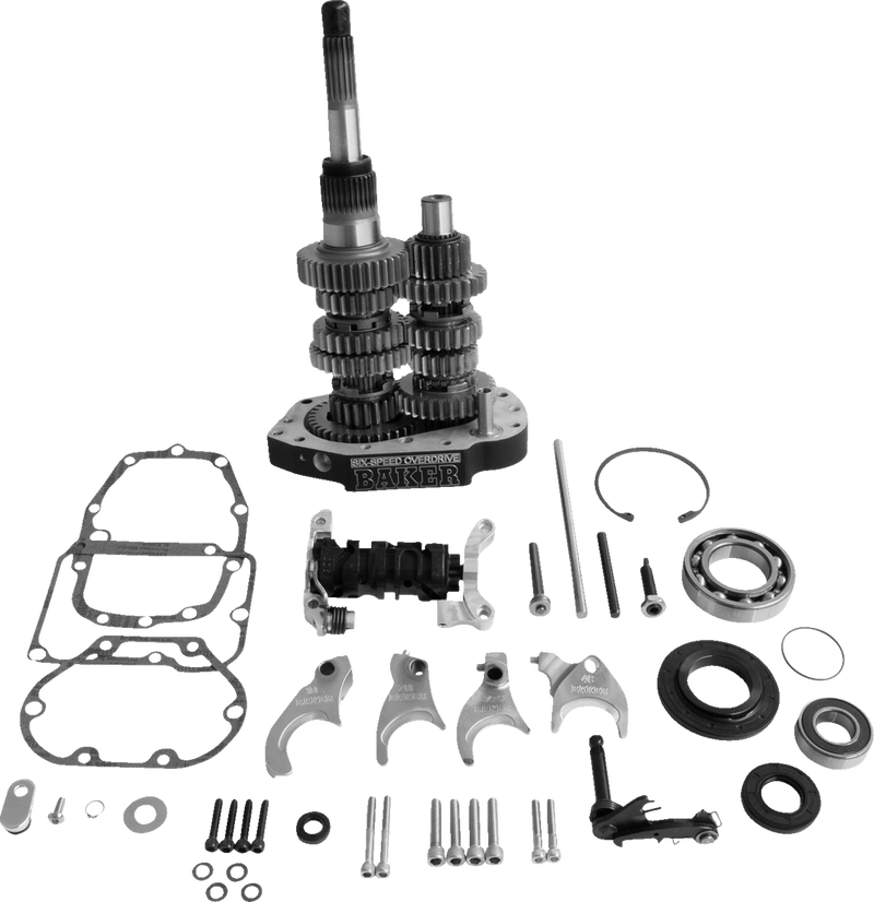 BAKER DRIVETRAIN 6-Speed Gear Set - Harley-Davidson '00-'06 - Black OD6-401P-03 - PartsOutlet.com.au