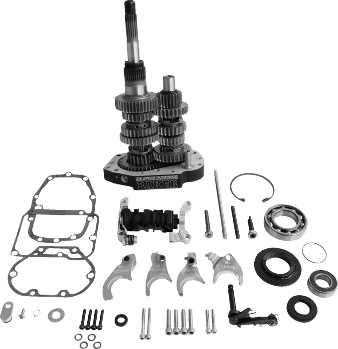 BAKER DRIVETRAIN 6-Speed Gear Set - Harley-Davidson '00-'06 - Black OD6-401P-03