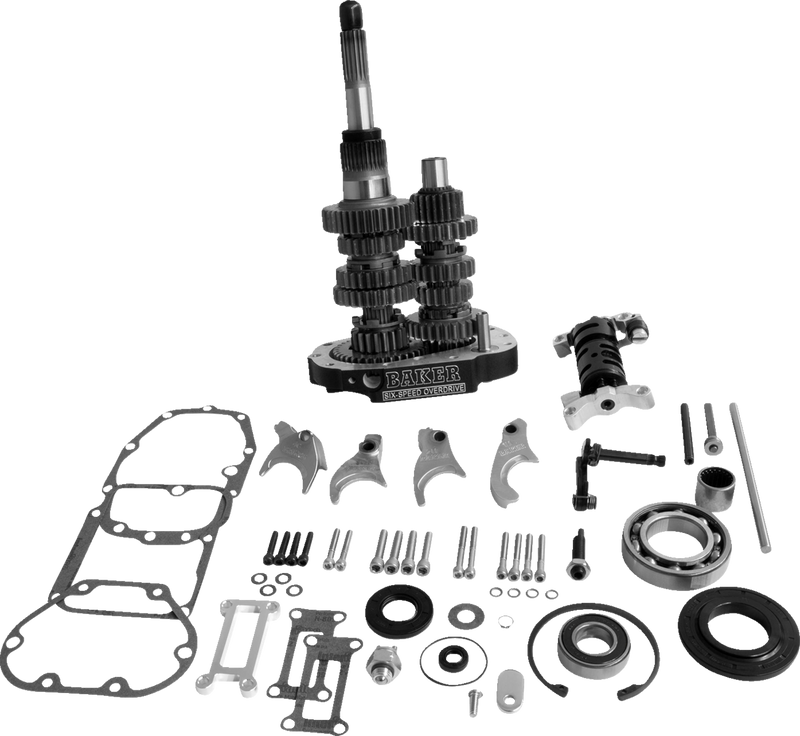 BAKER DRIVETRAIN 6-Speed Gear Set - Harley-Davidson '98-'00 - Black OD6-404SP-03 - PartsOutlet.com.au