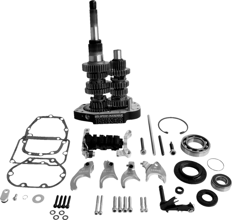 BAKER DRIVETRAIN 6-Speed Gear Set - Harley-Davidson '90-'97 - Black OD6-401-03