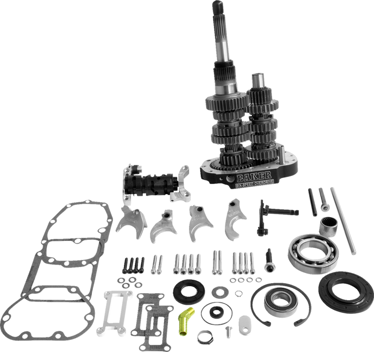 BAKER DRIVETRAIN 6-Speed Gear Set - Harley-Davidson '02-'06 - Black OD6-404P2-03