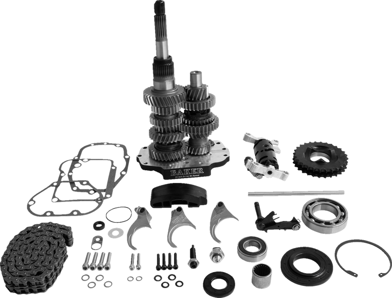 BAKER DRIVETRAIN Direct Drive Gear Set - 6-Speed - Harley-Davidson '01-'06 - Black DD6-411P-03 - PartsOutlet.com.au