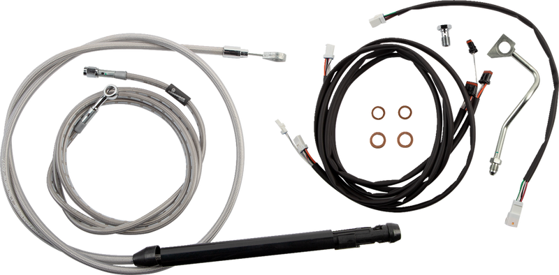 BURLY BRAND Control Kit - Gorilla Ape Hanger - 18" - Stainless Steel - Harley-Davidson '21-'24 - B30-1313
