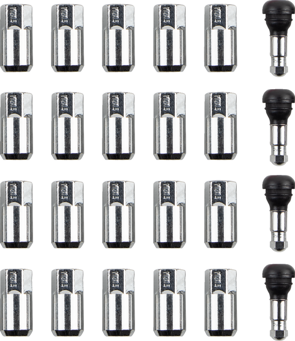 MOOSE UTILITY Lug Nut - 12 mm x 1.50 - Chrome - Flat - 20 Pack SP300MO207-20