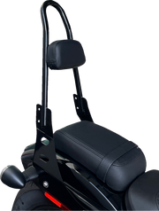 MOTHERWELL One-Piece Sissy Bar - Gloss Black MWL-220-GB.