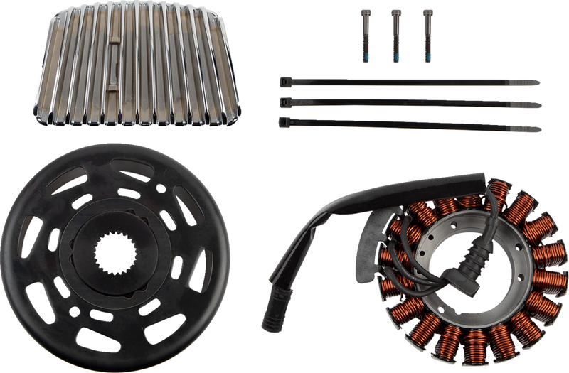 DRAG SPECIALTIES Charging Kit - '17-'24 FL - Chrome 2112-1517 - PartsOutlet.com.au