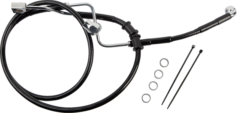 DRAG SPECIALTIES Brake Line - Rear - ABS - Black - Softail '18-'22 - 618602-BLK - PartsOutlet.com.au