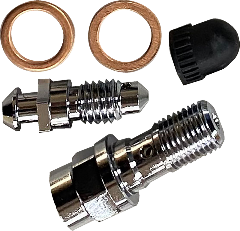 DRAG SPECIALTIES Bleeder & Caliper Banjo Bolt Kit - '08-'23 FL - B16-0726C - PartsOutlet.com.au