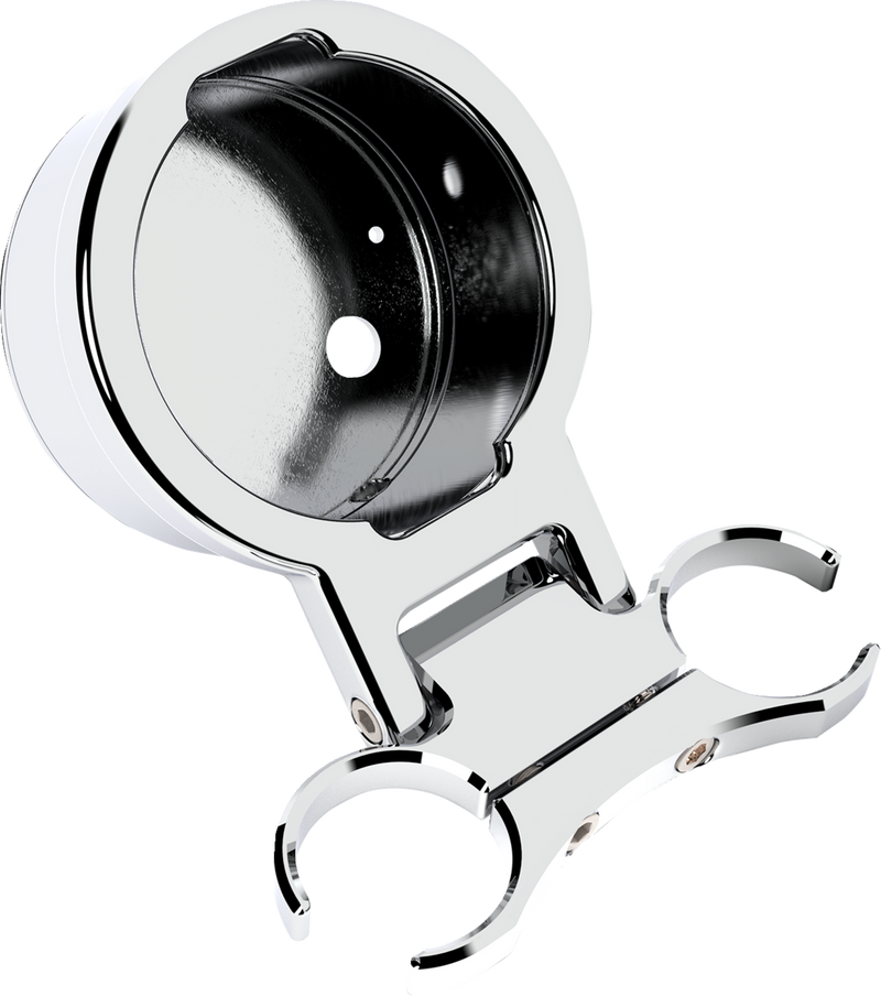 LA CHOPPERS T-Bar Gauge Mount - Single - Chrome - 1.25" Diameter - LA-7398-11C