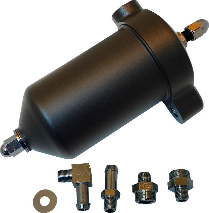 DRAG SPECIALTIES Oil Filter Assembly - Black - Harley-Davidson 1940-1984 - 14-0007MB - PartsOutlet.com.au