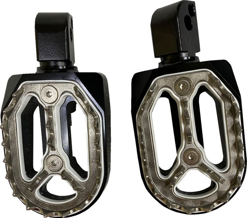 DRAG SPECIALTIES Qualifier Foot Pegs - Black - Passenger - Pan America 2021-2023 - P17-0/6602BWMP - PartsOutlet.com.au