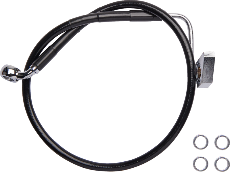 DRAG SPECIALTIES Brake Line - Rear - ABS - Black - '14-'22 FL - 6172101-BLK - PartsOutlet.com.au