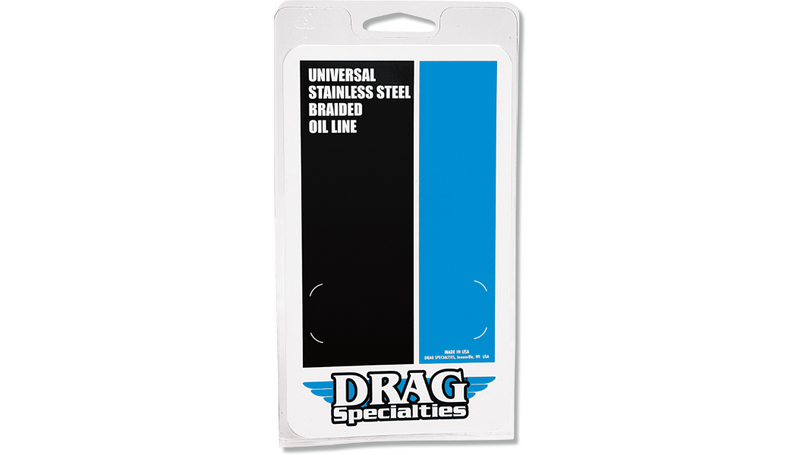 DRAG SPECIALTIES Oil Line with Fittings - Stainless Steel - 13" - 613