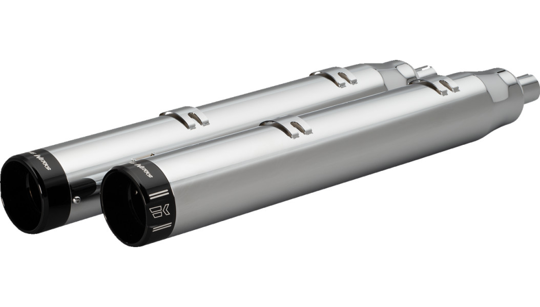 KHROME WERKS 4-1/2" War Hammer Mufflers - Indian Touring with saddlebags - Chrome 202220