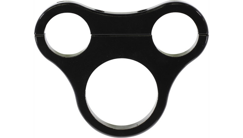 DRAG SPECIALTIES 1.5" T-Bar Gauge Mount - Gloss Black - For Mini Gauge - 2210-0565