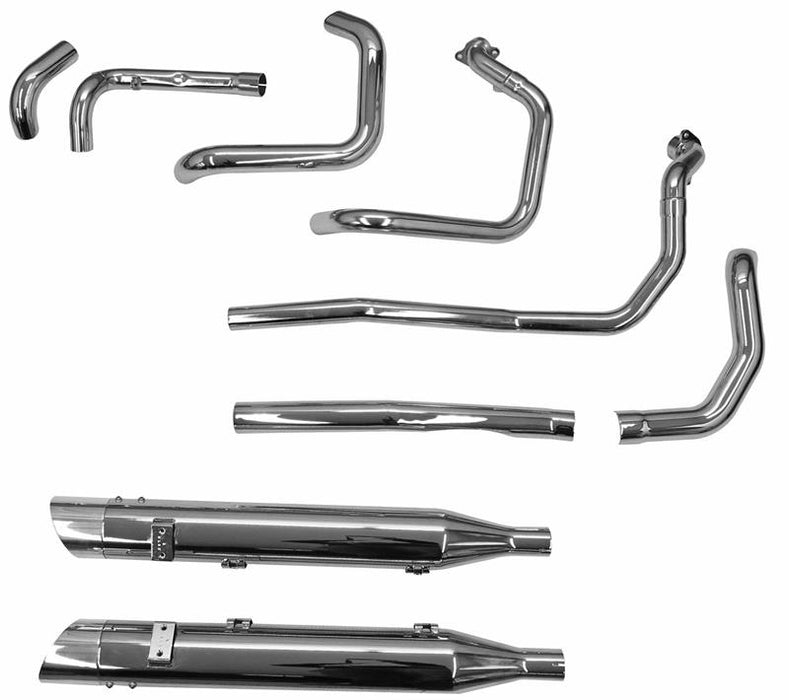 BASSANI XHAUST True Dual Exhaust - Indian Cheiftain & Roadmaster 2014-2019 - Chrome 8C16S