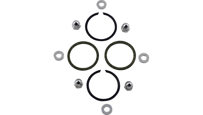 JAMES GASKET Exhaust Port Stainless/Chrome Gasket Kit - Big Twin/XL '84-'23 - 65324-83-KW1
