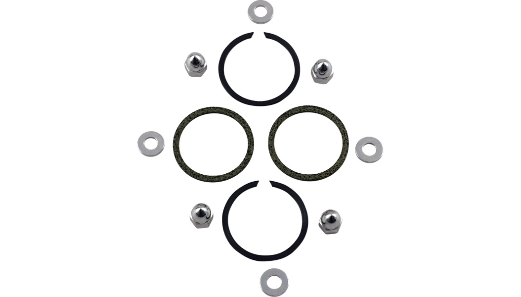 JAMES GASKET Exhaust Port Stainless/Chrome Gasket Kit - Big Twin/XL '82-'20 - 65324-83-KW1