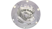 DRAG SPECIALTIES 6-Hole - Chrome - Harley-Davidson 2004-2021 - Live to Ride Derby Cover 33-0067CG - PartsOutlet.com.au