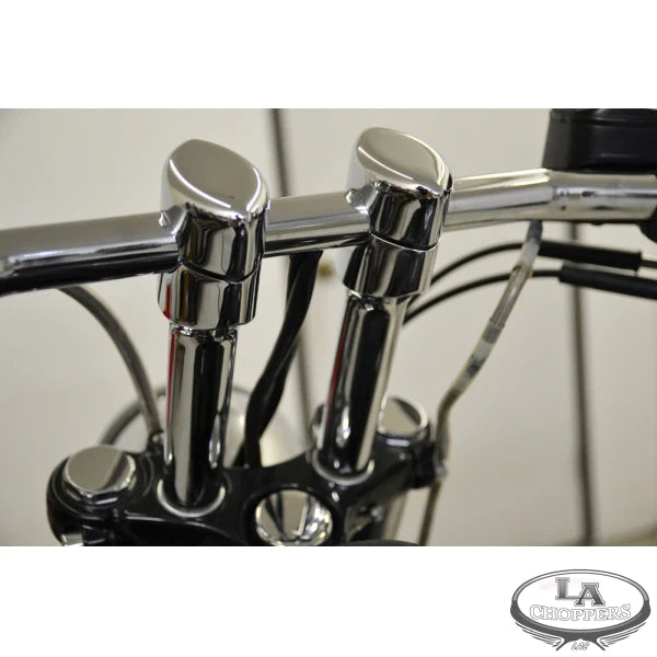 LA CHOPPERS RISERS SMOOTH FOR 1" HANDLEBARS 6" RISE CHROME UNIVERSAL - LA-7402-06