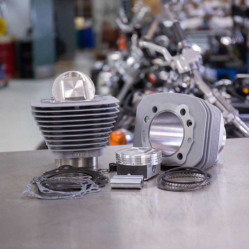 S&S CYCLE 1250cc Conversion Kit for 1986-2021 HD® Sportster® Models High Compression - Silver Finish 910-0690 - PartsOutlet.com.au