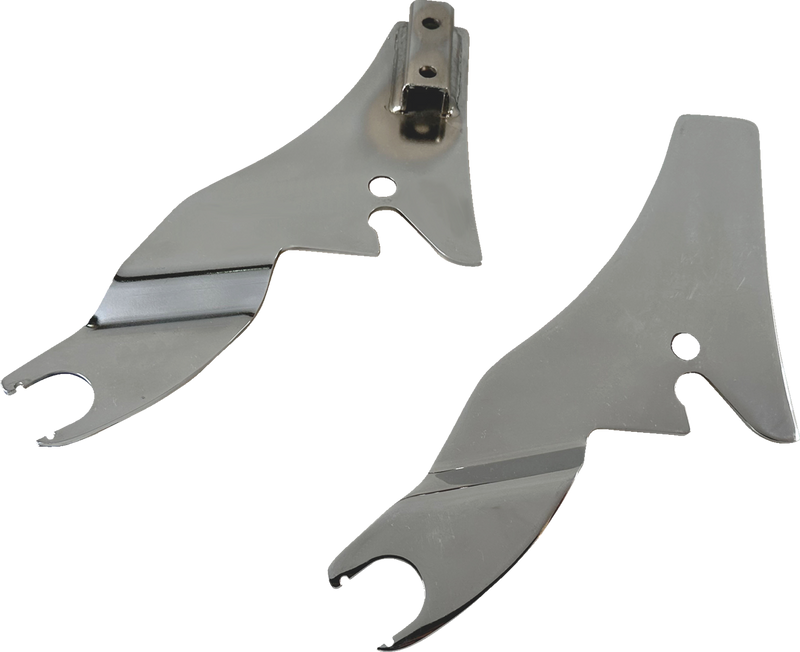 DRAG SPECIALTIES Quick Release Side Plates - Chrome - '09-'22 FL - X08-0021C - PartsOutlet.com.au