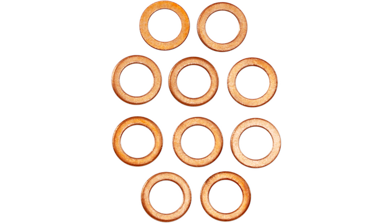 JAMES GASKET Lower Fork Leg Copper Washers - 10-Pack - XL '96-'22 - JGI-45398-96