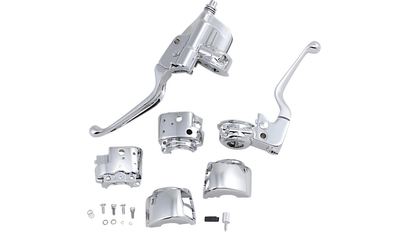 DRAG SPECIALTIES Handlebar Controls - 9/16" Master Cylinder Single Disc - Harley-Davidson '96-'11 - H07-0748A