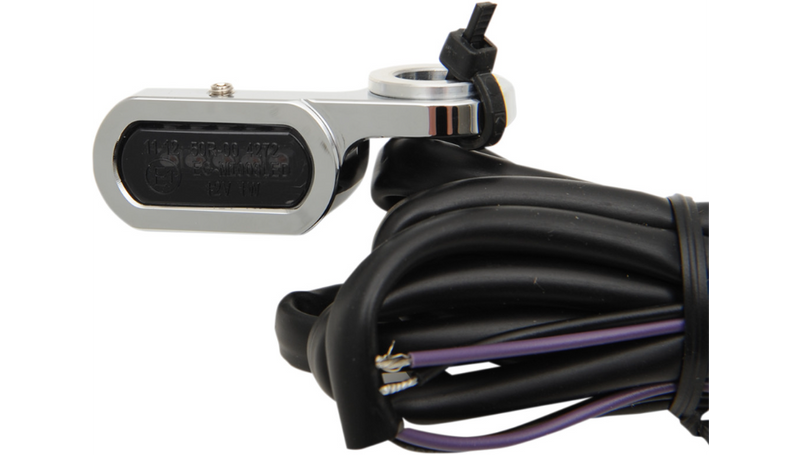 DRAG SPECIALTIES LED Handlebar Marker Lights - Hydraulic Clutch - Chrome/Smoke - FL '09-'17 - L22-0229CMENU