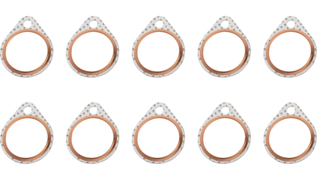 JAMES GASKET Exhaust Port Steel Core Gasket - 10 Pack - Harley-Davidson '66-'84 - JGI-65834-68-SC