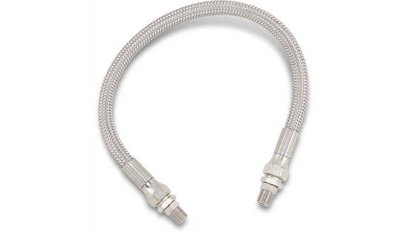 DRAG SPECIALTIES Oil Line with Fittings - Stainless Steel - 14" - 614