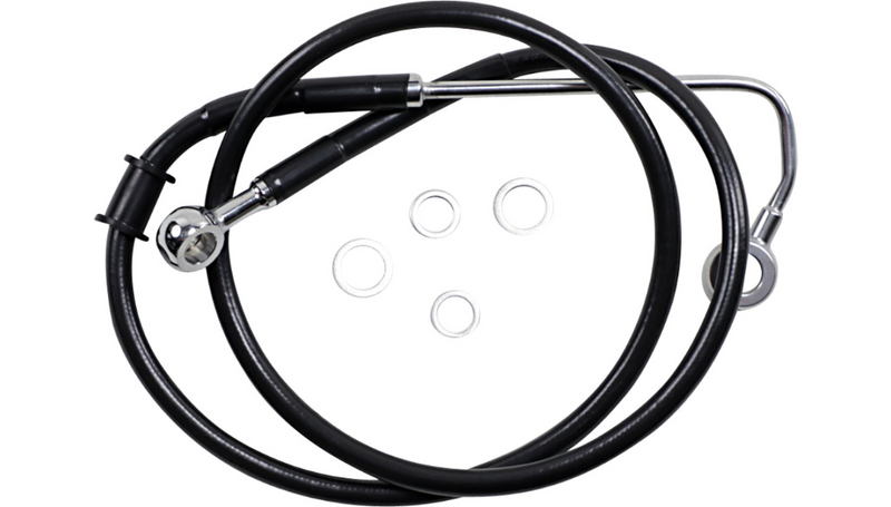 DRAG SPECIALTIES Brake Line - +6" - Black - '15-'17 Softail - 618299-6BLK