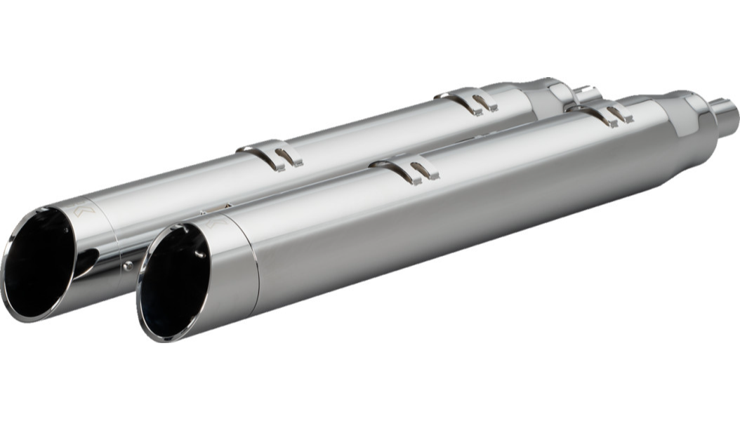 KHROME WERKS 4-1/2" War Hammer Mufflers - Indian Touring with saddlebags - Chrome 202220