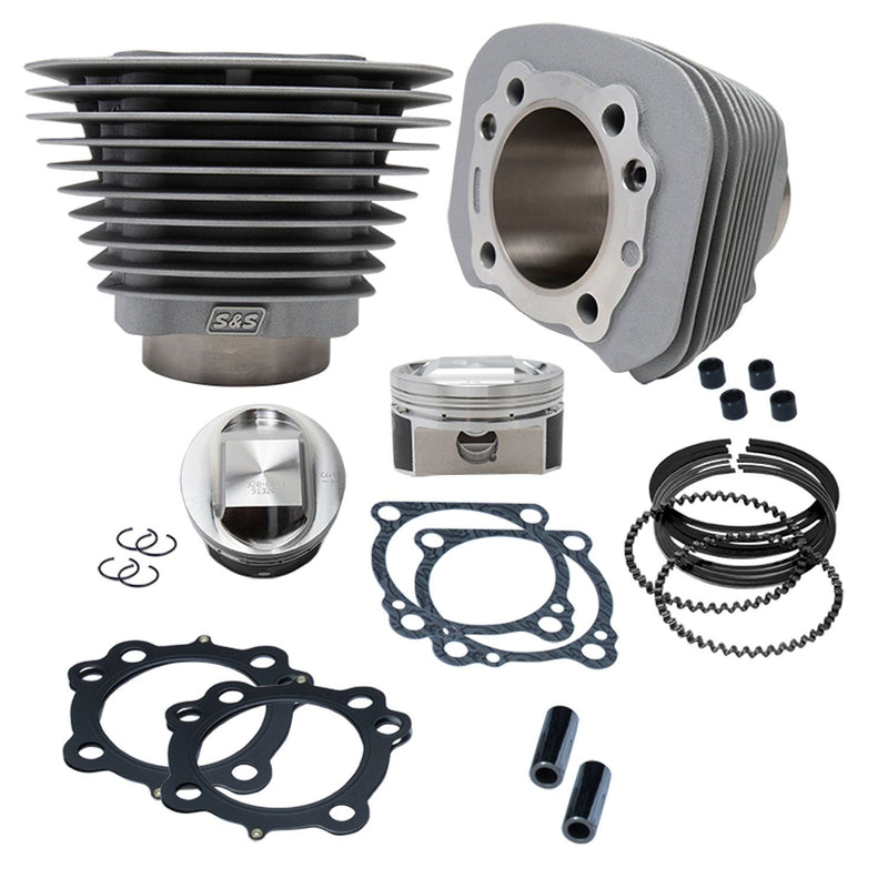 S&S CYCLE 1250cc Conversion Kit for 1986-2021 HD® Sportster® Models High Compression - Silver Finish 910-0690 - PartsOutlet.com.au