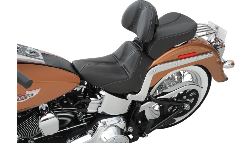 SADDLEMEN Dominator Solo Seat - Softail FLST '06-'17 - 806-15-0042 - PartsOutlet.com.au