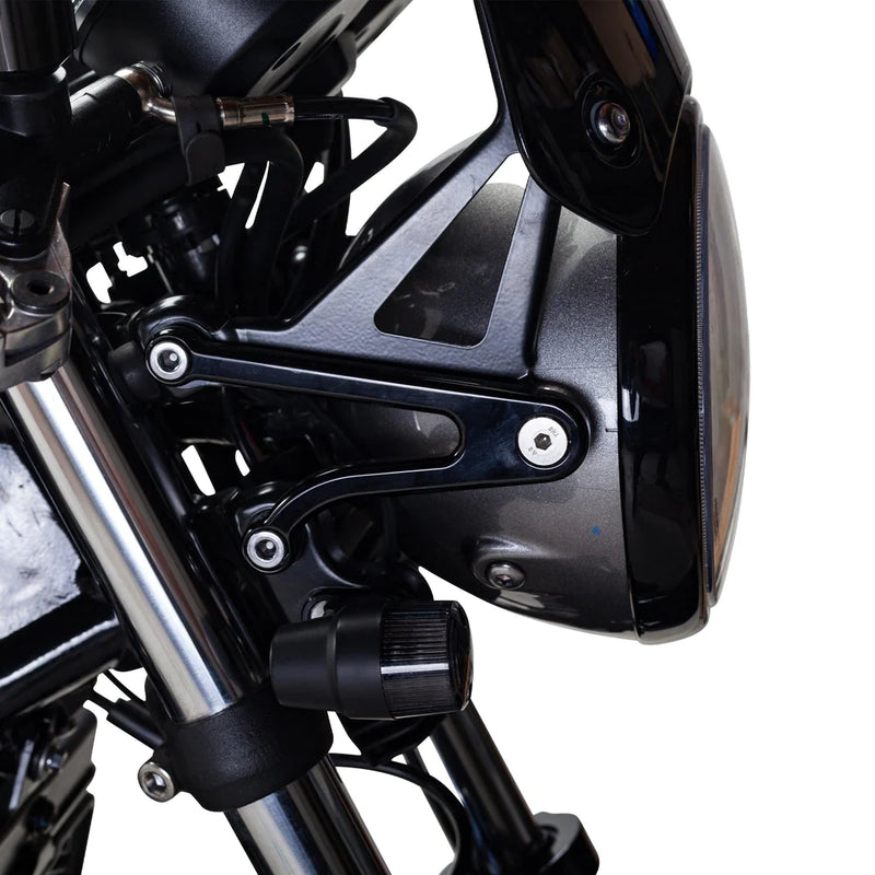 BRITISH CUSTOMS Headlight Ears - Black - Triumph 2016-2021 - BC504-022-B - PartsOutlet.com.au