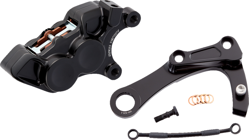 ARLEN NESS Rear 4-Piston Brake Caliper Kit M8 Softail, Black - '18-later Softail Models w/ M8 Engines - 02-329 - PartsOutlet.com.au