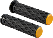 ARLEN NESS Grips - Diamond - TBW - Gold - Harley-Davidson '08-'22 - 500-016 - PartsOutlet.com.au