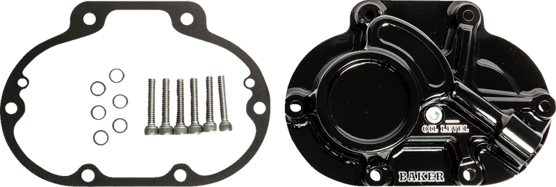 BAKER DRIVETRAIN Function-Formed Transmission Side Cover - Mechanical - Big Twin '06-'23 - Gloss Black BD-10605-A - PartsOutlet.com.au