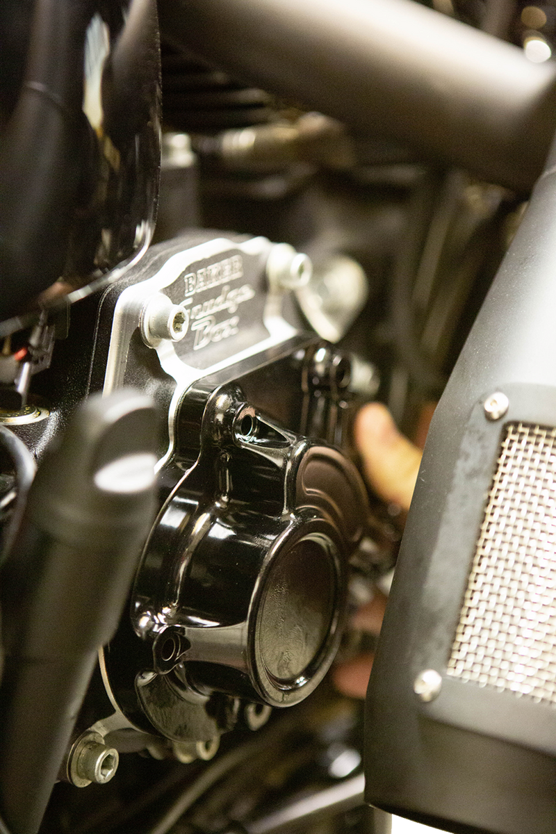 BAKER DRIVETRAIN Function-Formed Transmission Side Cover - Mechanical - Big Twin '06-'23 - Gloss Black BD-10605-A - PartsOutlet.com.au