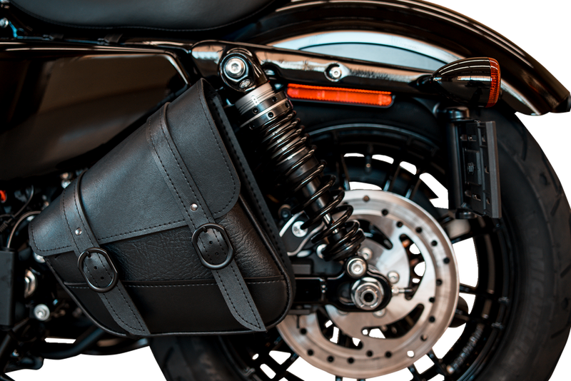 WILLIE & MAX LUGGAGE Blackjack Swingarm Bag - Dual Shock - Black 59778-05
