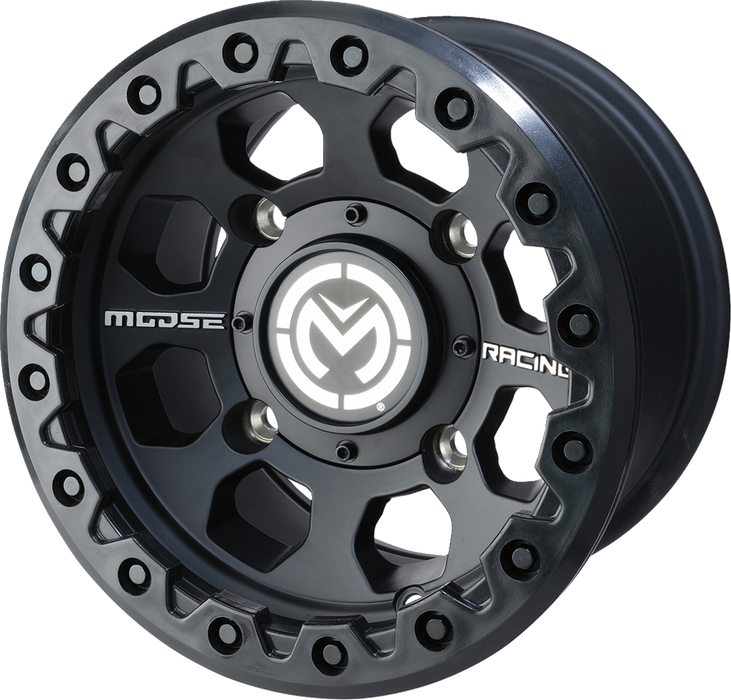 MOOSE UTILITY Wheel - 23X - Rear - Black - 12x8 - 4/156 - 4+4 - 23MO128156SB4