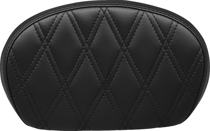 LE PERA Sissy Bar Pad - Medium - Double Diamond - Dull Black - '08-'23 FL - L-SBP02DD-DULL - PartsOutlet.com.au