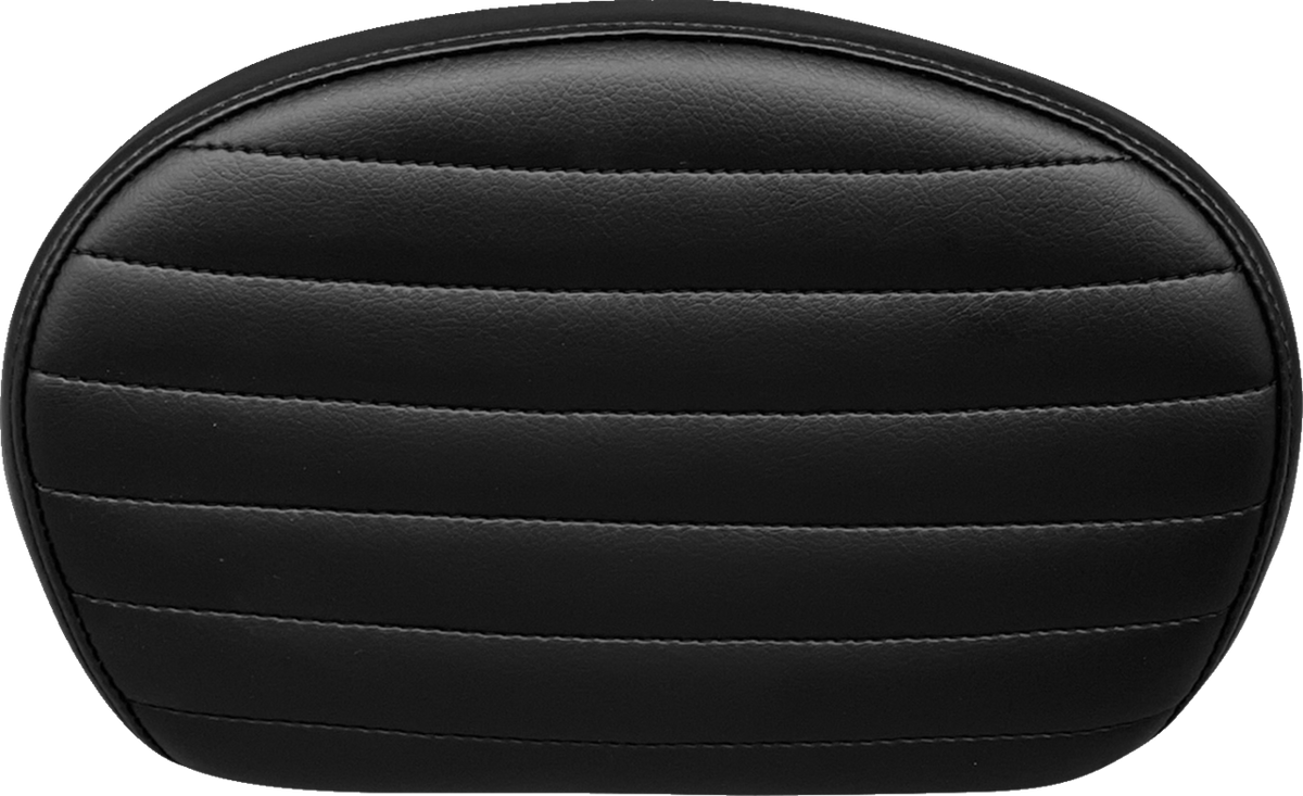 LE PERA Sissy Bar Pad - Medium - Pleated - Dull Black - '08-'23 FL - L ...
