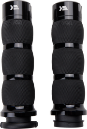 KHROME WERKS Grips - Klassic - Air Cushion - TBW - Black 500190 - PartsOutlet.com.au