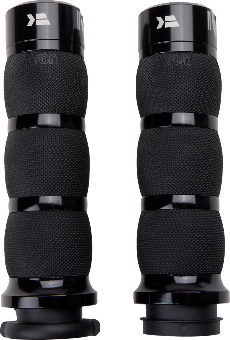 KHROME WERKS Grips - Klassic - Air Cushion - TBW - Black 500190 - PartsOutlet.com.au