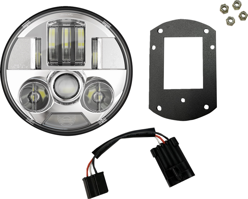 CUSTOM DYNAMICS ProBEAM? Headlight Kit - 5-3/4" - Chrome - FXLRST/FXRST PB-LRST-c
